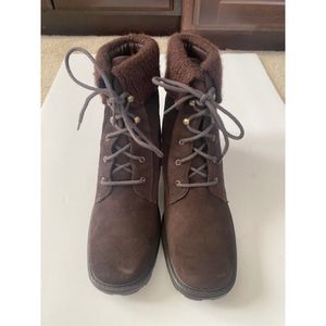 NWOT Brown Suede Leather Womens Boots Sz 9.5